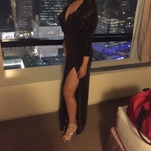 Sparkly black gown